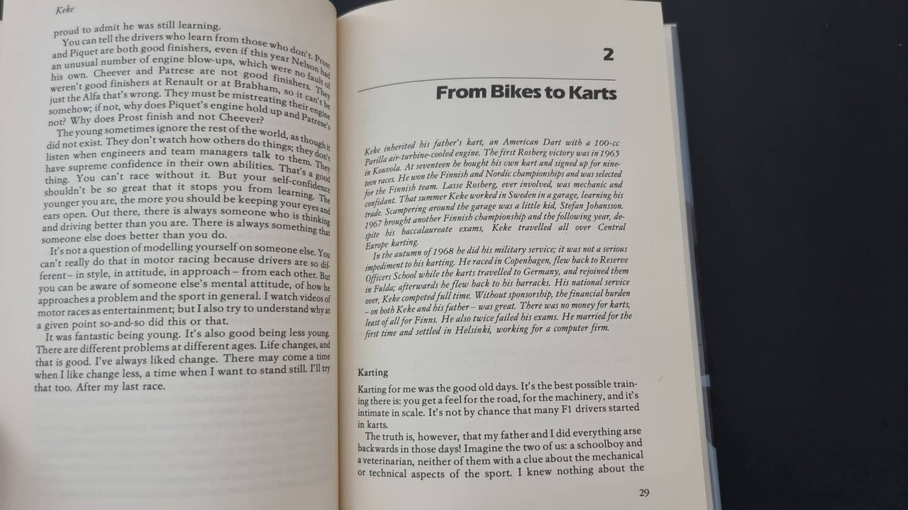 Open book page titled “From Bikes to Karts” with paragraph text
