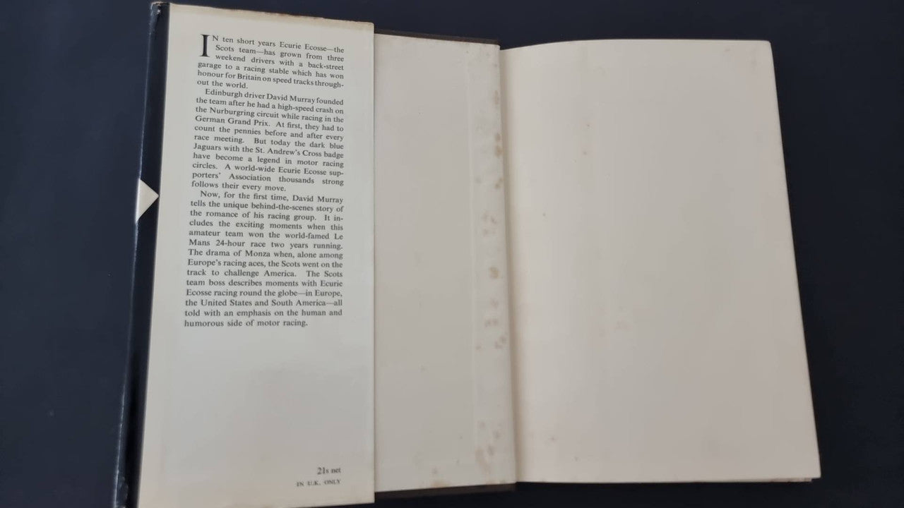 Open book showing left text column and blank right page