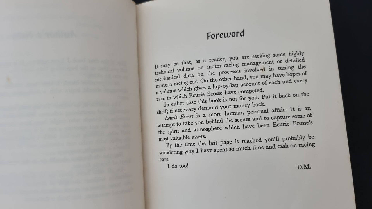 Open book with “Foreword” heading and dense serif paragraphs on cream pages.