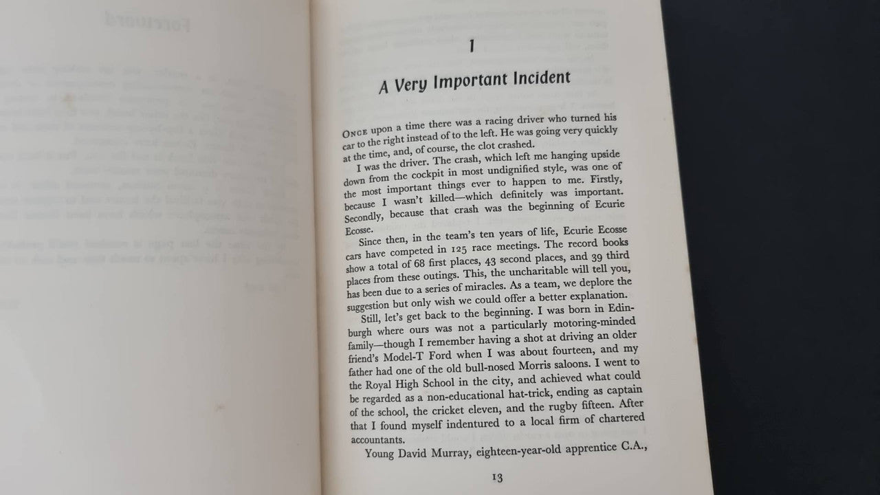 Open book page titled "A Very Important Incident" with printed text