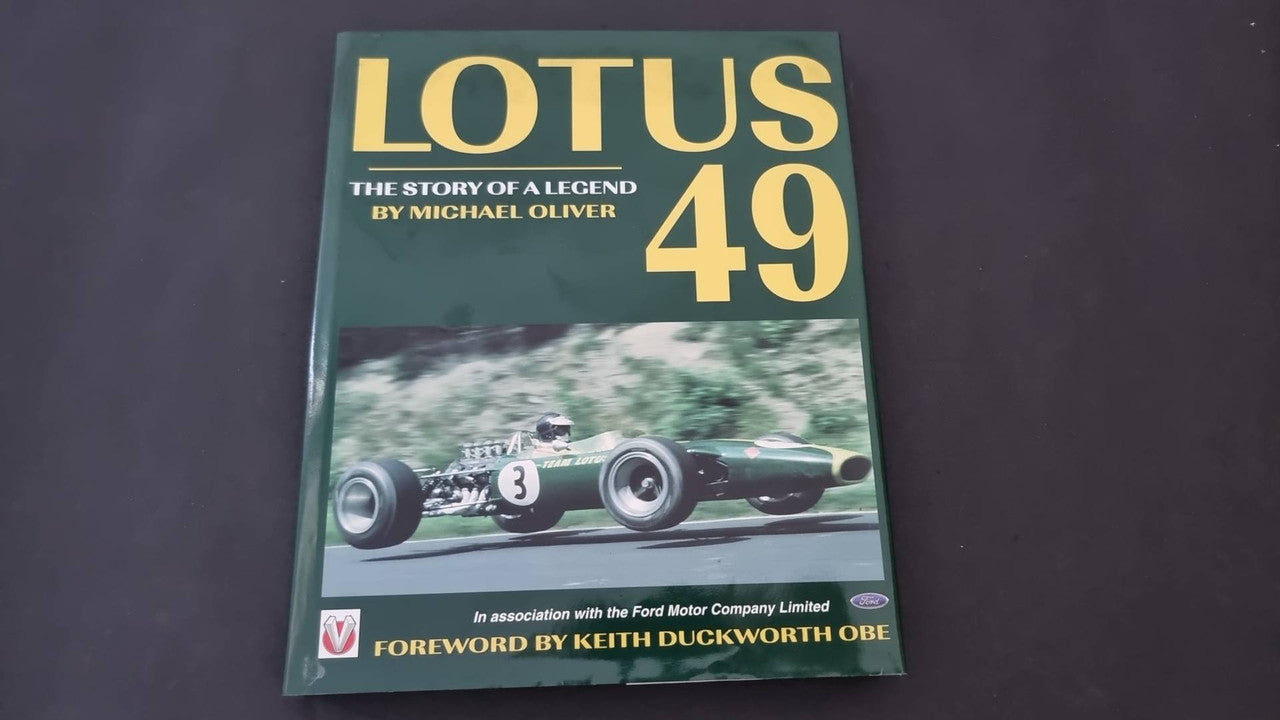 Lotus 49 history book cover, The Story of a Legend by Michael Oliver