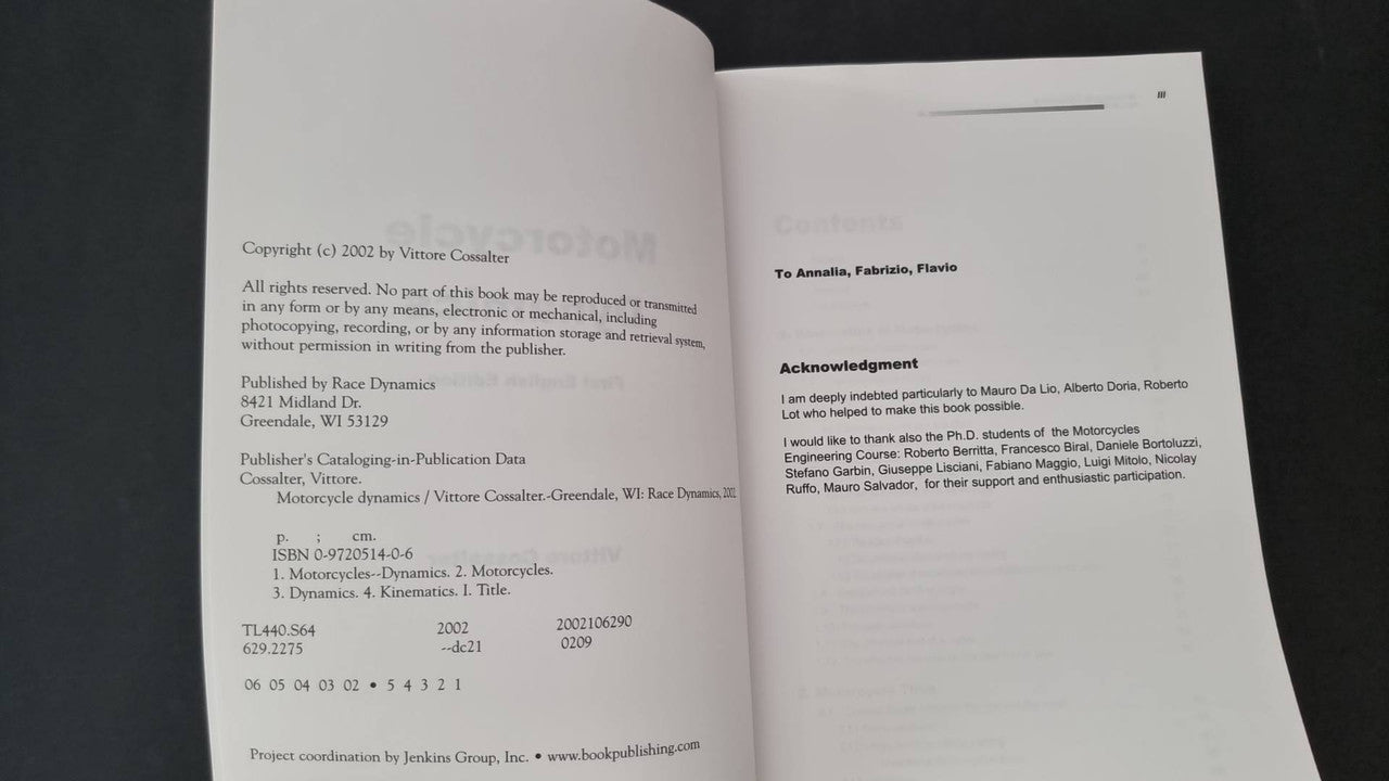 Motorcycle Dynamics (Vittore Cossalter, 2002)