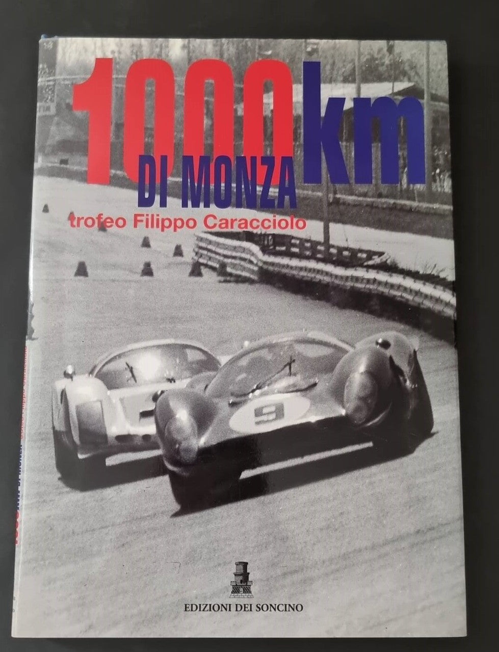 1000km di Monza book cover with red '1000 km' title and classic cars