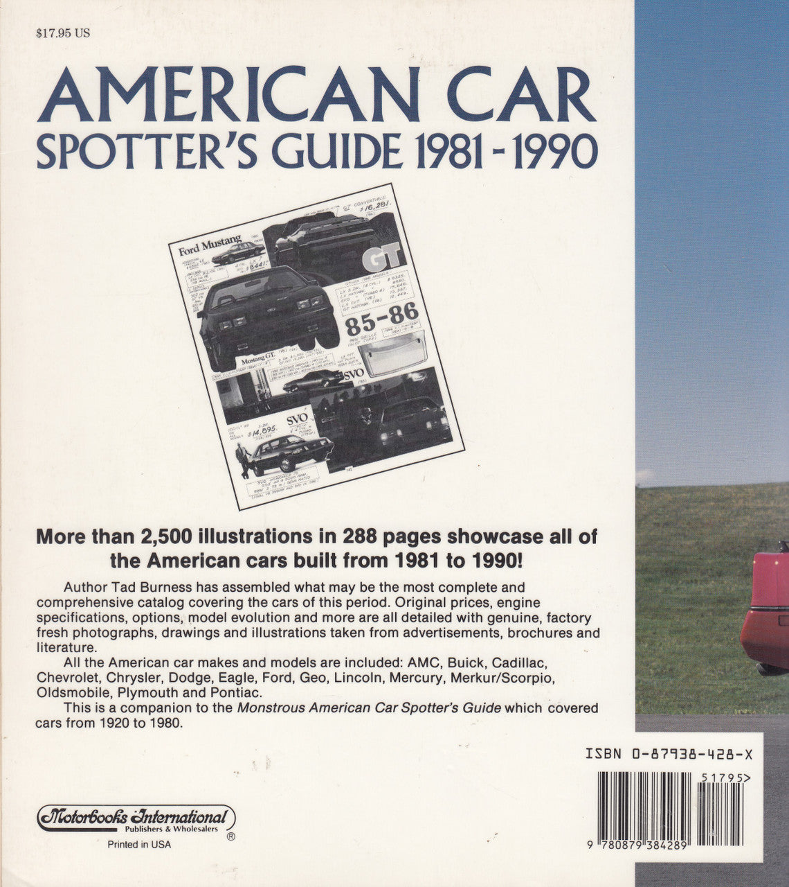 Car Spotter’s Guide 1981–1990 back cover with barcode and ISBN