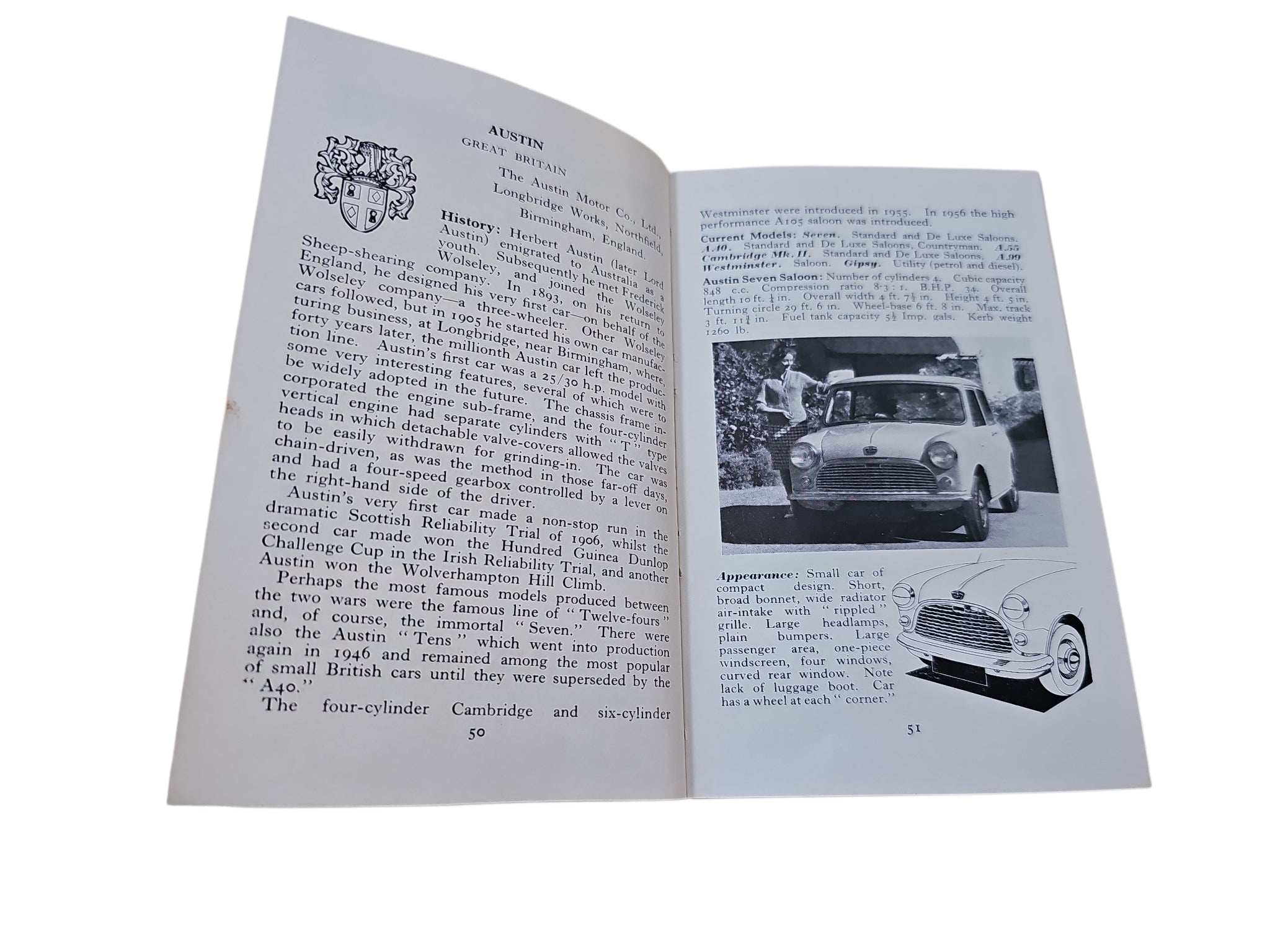 The Observer's Book of Automobiles (L.A. Manwaring, 1960)