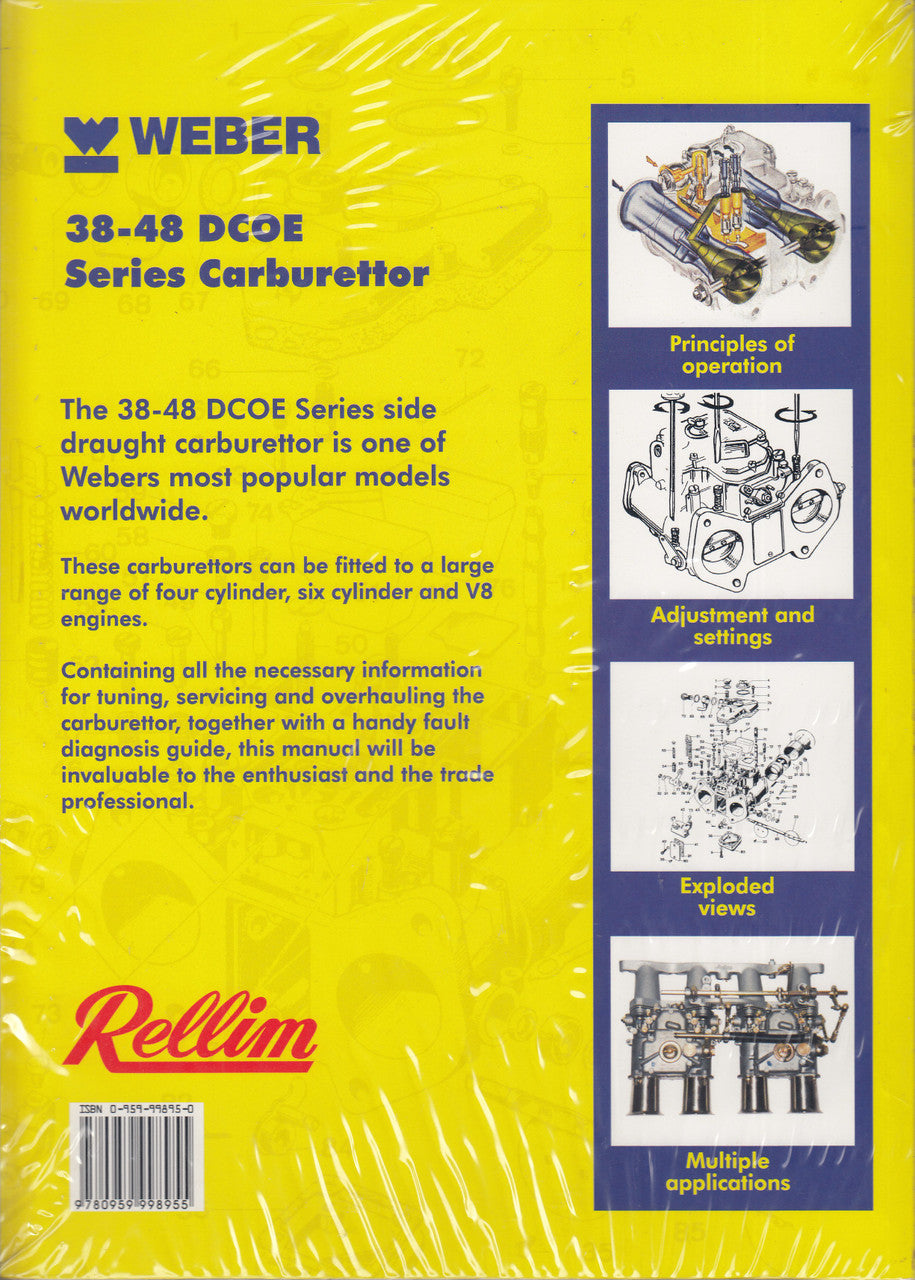 Rellim Tuning and Service Manual - Weber 38-48 DCOE Series Carburettor (William Hardiman, RE98950)