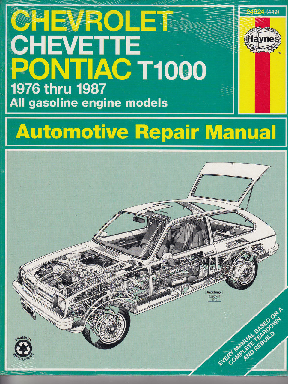 Chevrolet Chevette Pontiac T1000 1976 - 1987 Haynes Repair Manual (9781850103431)