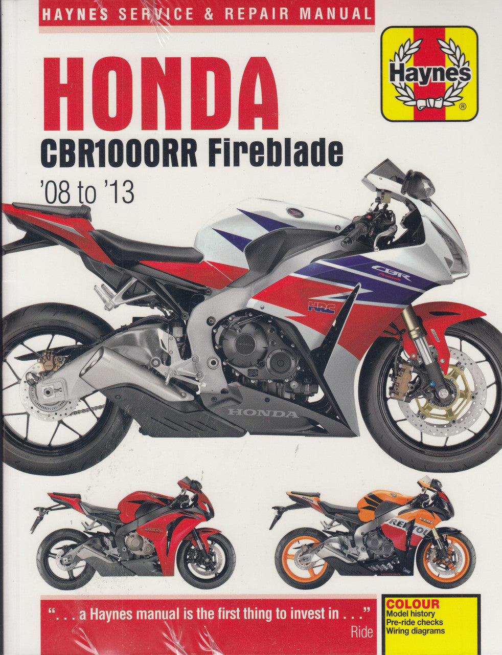 Honda CBR1000RR Fireblade 2008 - 2013 Haynes Service & Repair Manual (9781785214448)