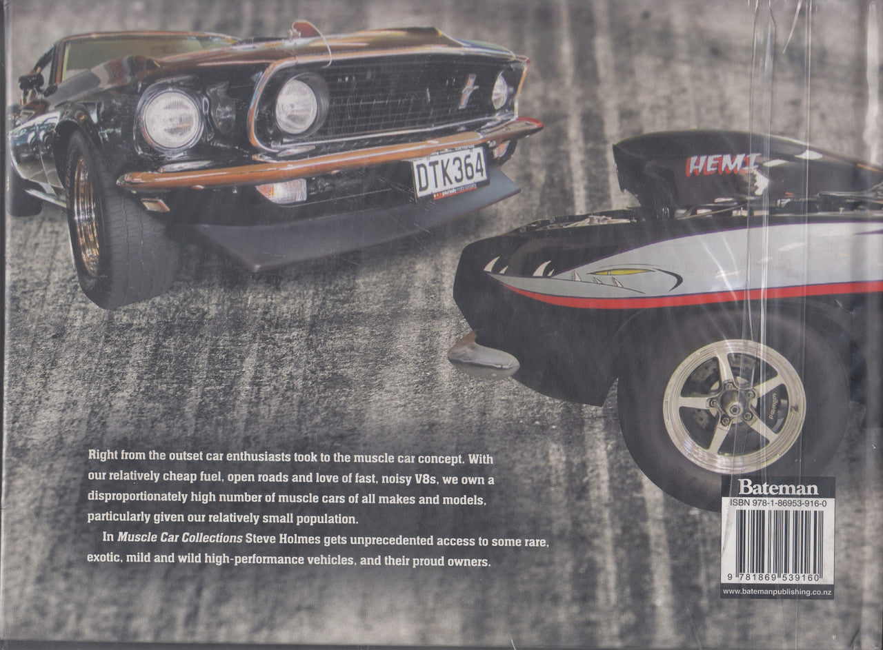 Muscle Car Collections back cover with two classic cars and Bateman logo