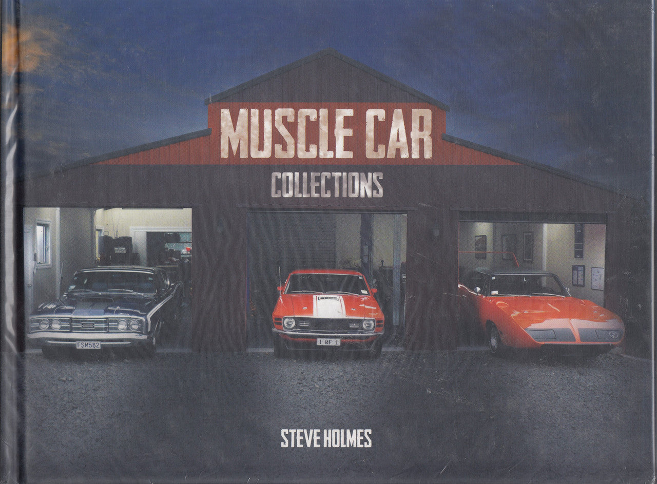 Muscle Car Collections book cover with classic cars and Steve Holmes