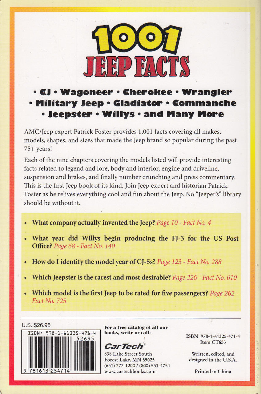 1001 Jeep Facts (Patrick Foster) (9781613254714)