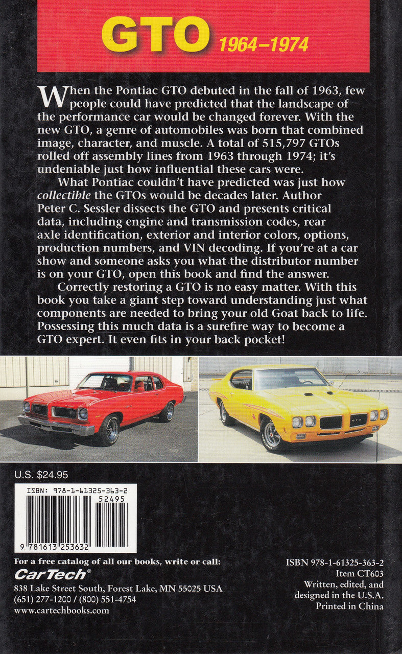 GTO Data and ID Guide: 1964 to 1974 (9781613253632)