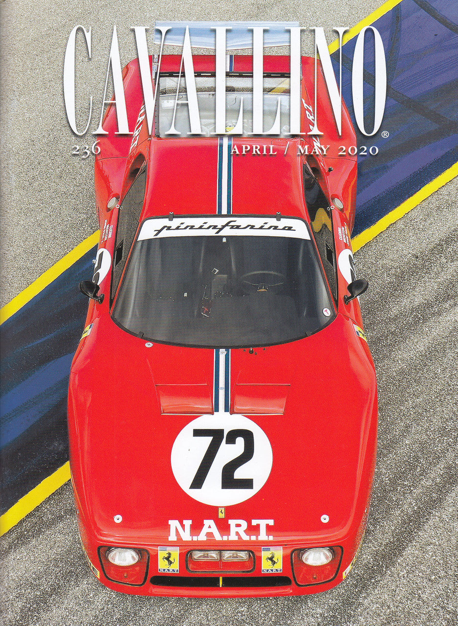 Ferrari history journal magazine cover with red race car front and number 72