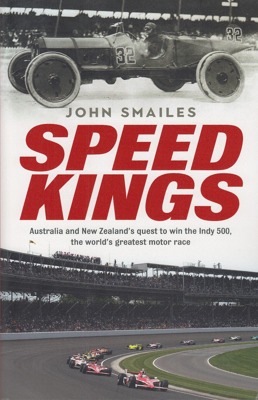 Speed Kings book cover with red and white title and Indy 500 quest subtitle