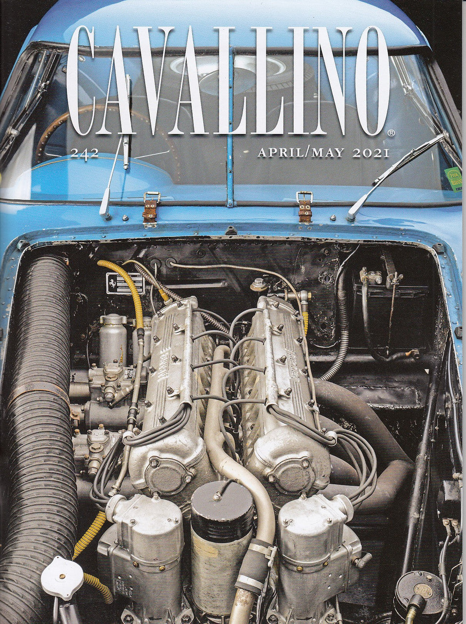 Automotive history journal with CAVALLINO title and issue 242 Apr/May 2021