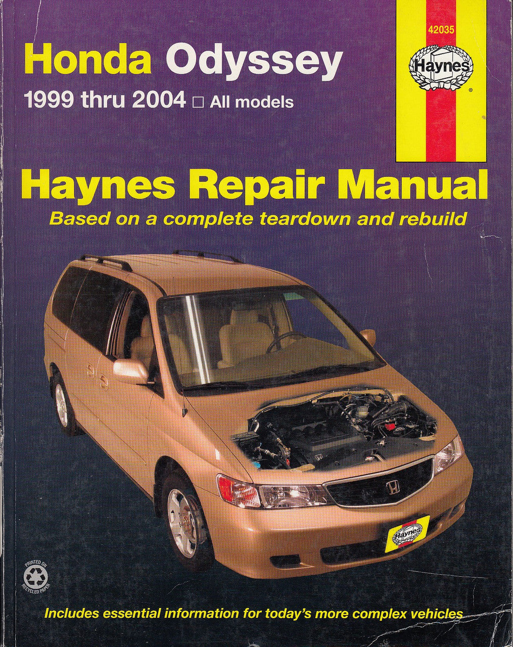 Honda Odyssey 1999 - 2004 All Models Haynes Repair Manual (038345420351)