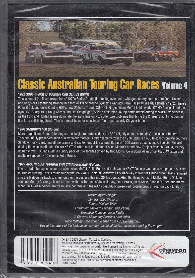 Classic Australian Touring Car Races Vol.4 DVD (9398710819496)