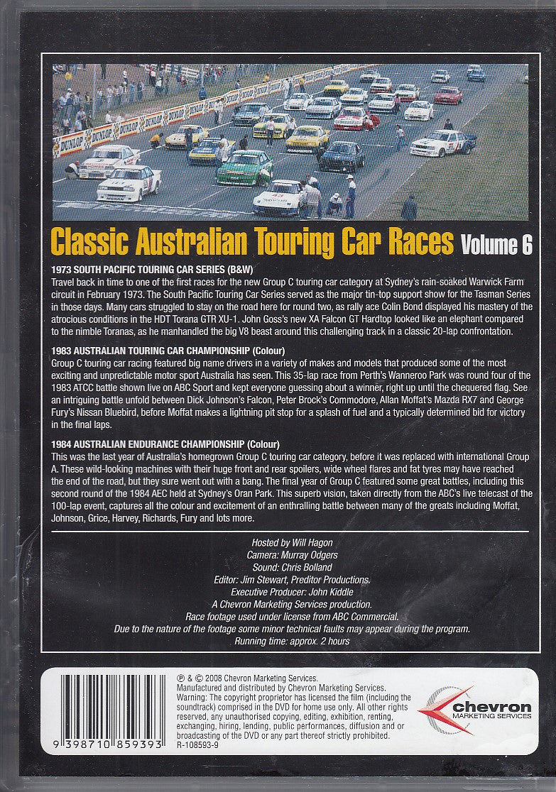 Classic Australian Touring Car Races Vol.6 DVD (9398710859393)