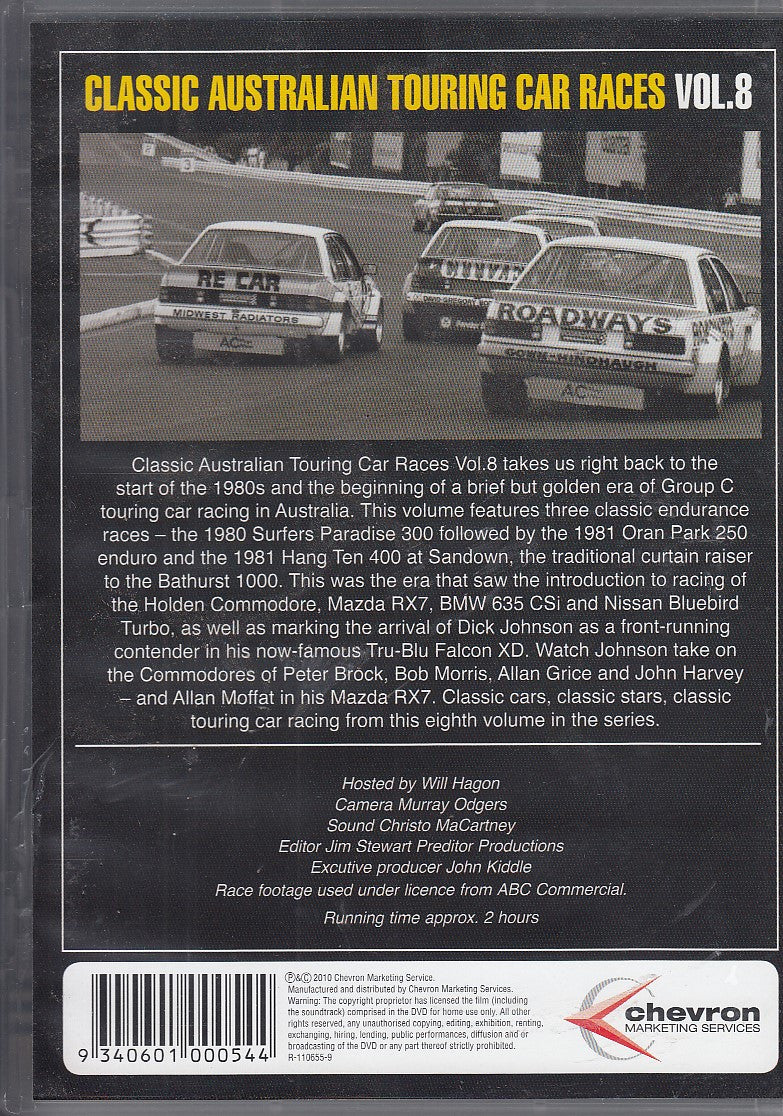Classic Australian Touring Car Races Vol.8 DVD (9340601000544)