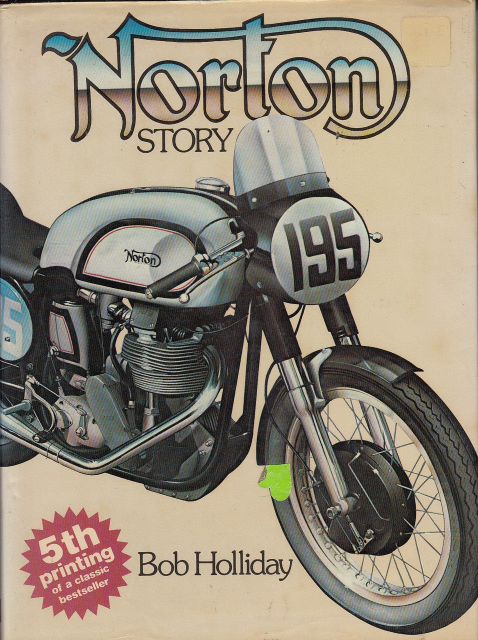 Norton Story book cover with classic motorcycle illustration and 5th printing badge