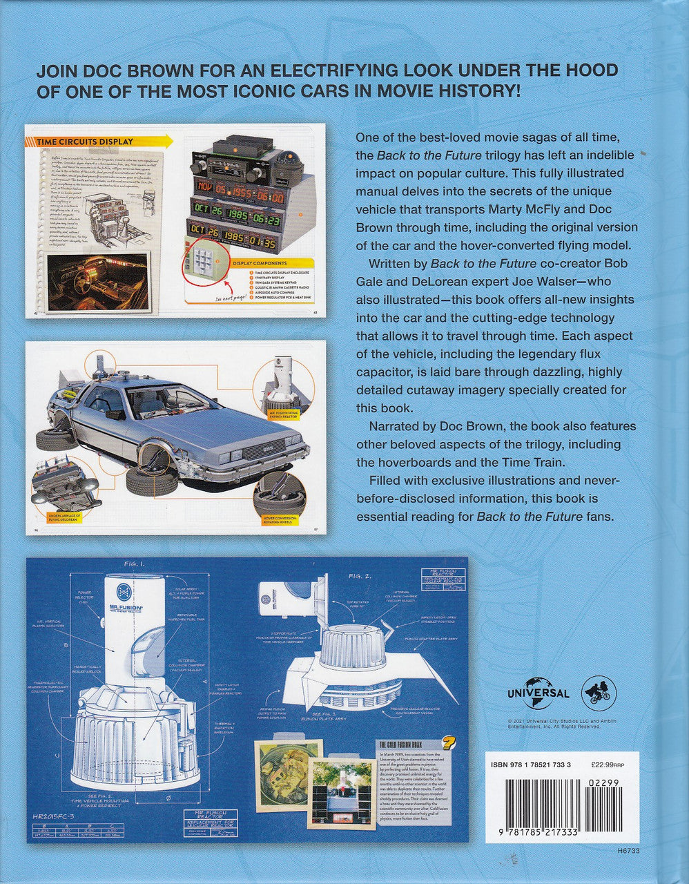 DeLorean time machine workshop manual open pages with engine diagrams and text