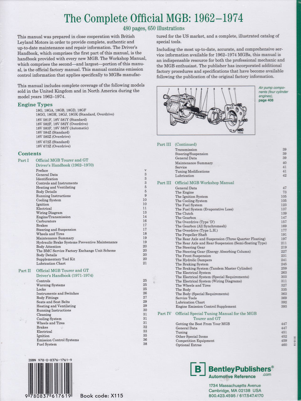 The Complete Official MGB Workshop Manual (9780837617619)