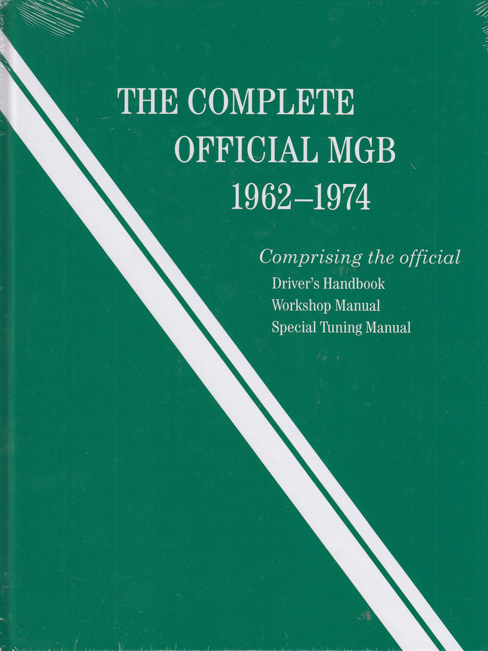 MGB workshop manual cover, green with white title and 1962–1974 text