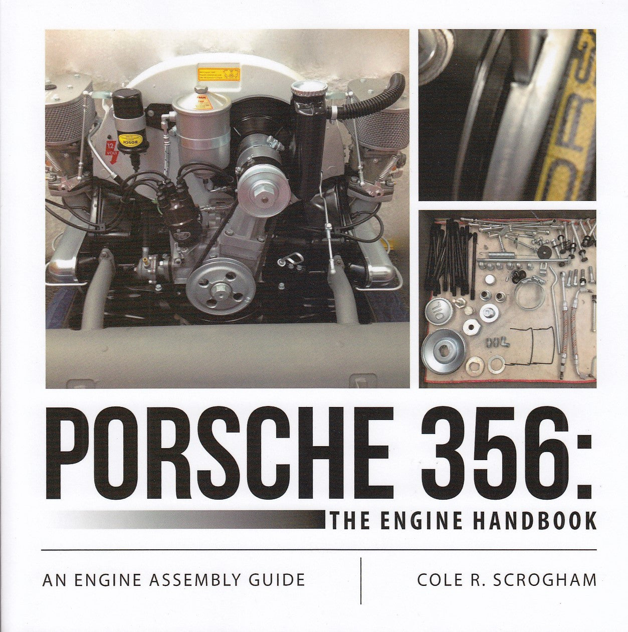 Engine assembly guide title page with engine photo and author name