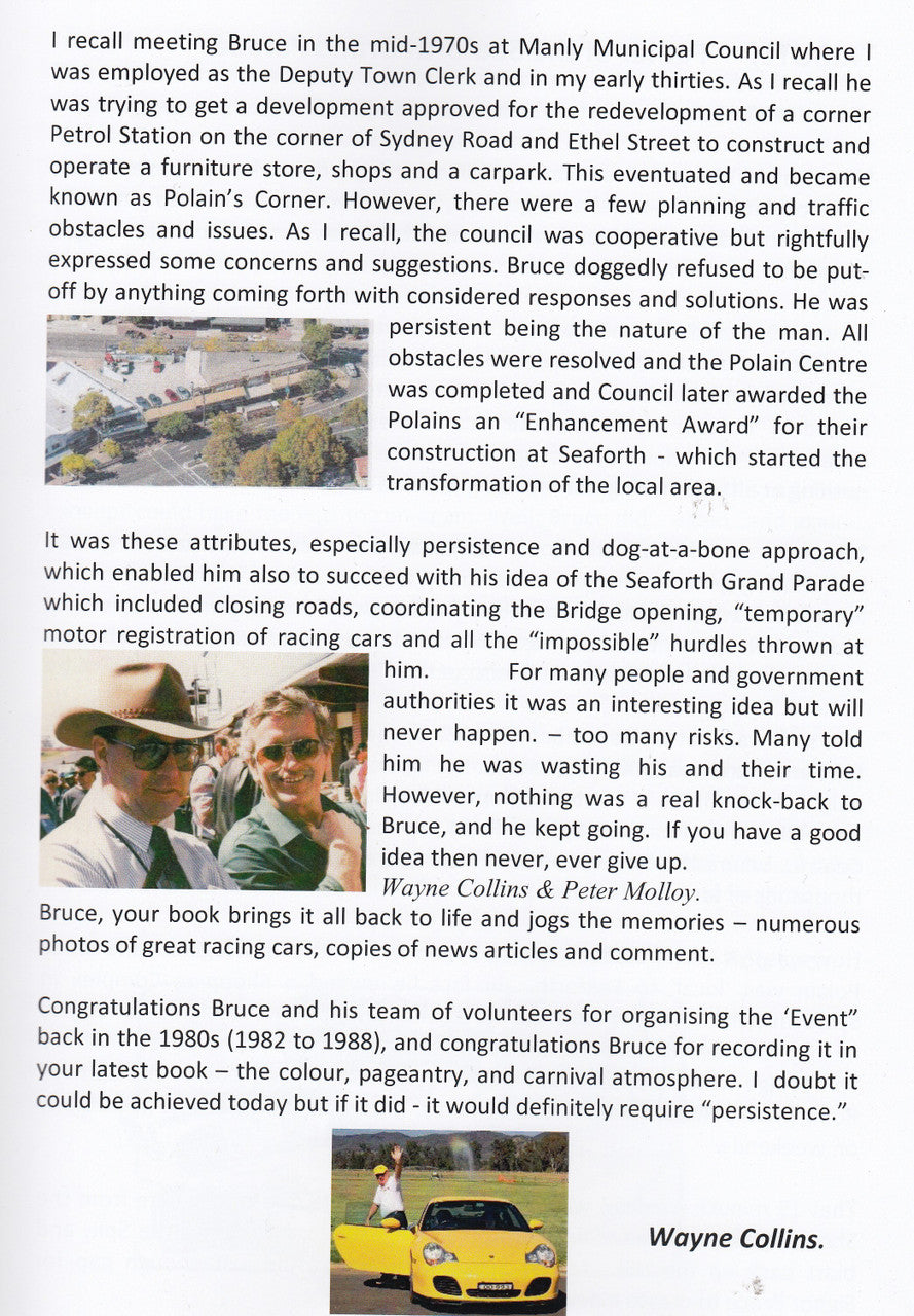 Memoir page with printed text, small portrait photo, and Wayne Collins