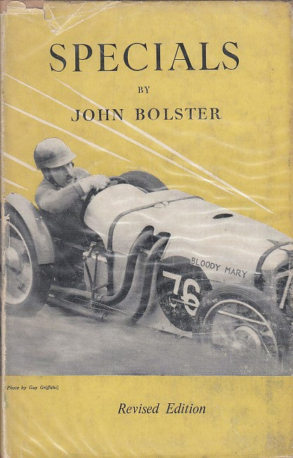 Paperback book cover for Specials by John Bolster, with motorcycle and rider