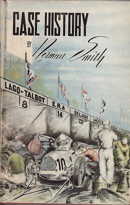 Vintage mystery book cover illustration with cars and bold title lettering