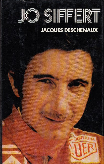 Portrait book cover with Jo Siffert face and title lettering