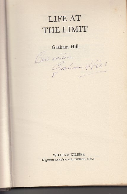 Life at the Limit (Signed by Graham Hill, 1969)