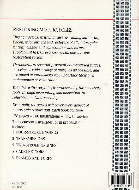 Restoring Motorcycles - Electrics No. 2 (Roy Bacon, 1988) (9780850457889)
