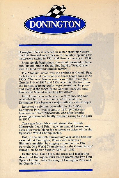 The Donington Grands Prix 1933-1993 (Dave Fern, 1993)