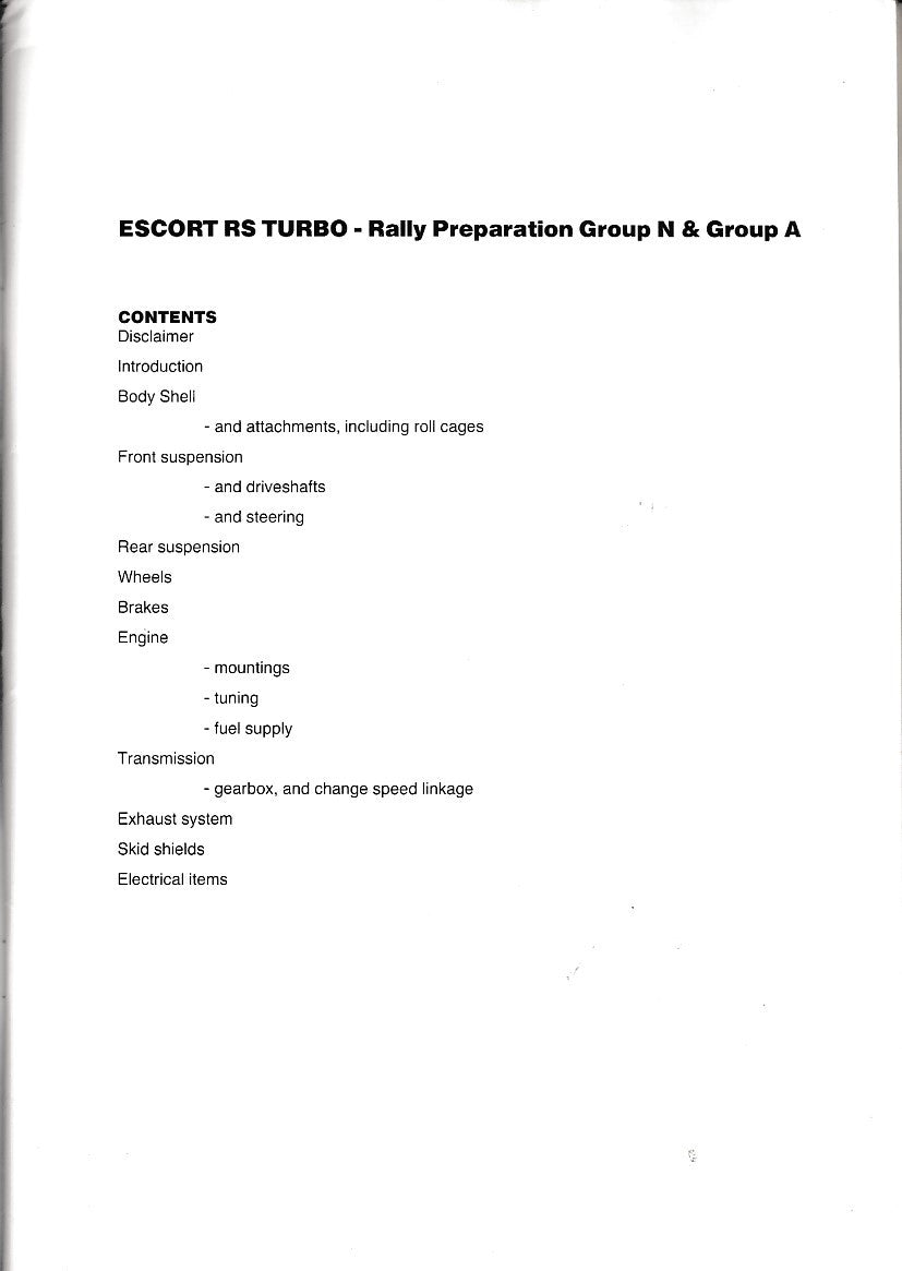 How to Prepare the Escort RS Turbo for Rallying (Ford Motor Company 1986)