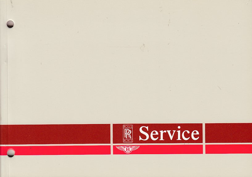 Rolls-Royce and Bentley 1994 Model Year Cars Service Book