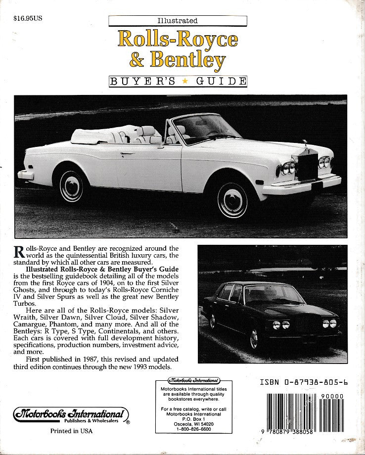 Rolls-Royce and Bentley Illustrated Buyer's Guide (Paul R. Woundeberg, 1993)