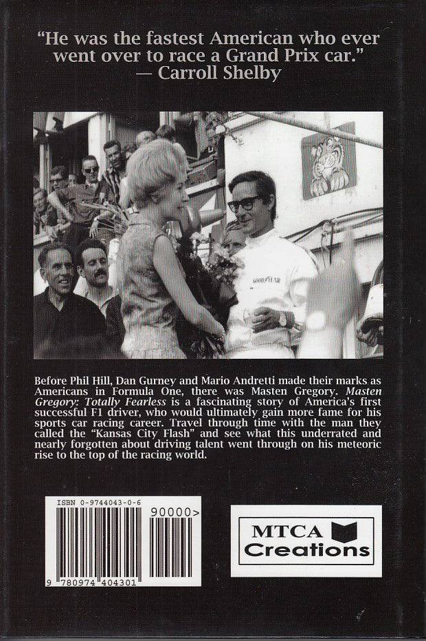 Paperback book back cover with racing quote, barcode, and author name