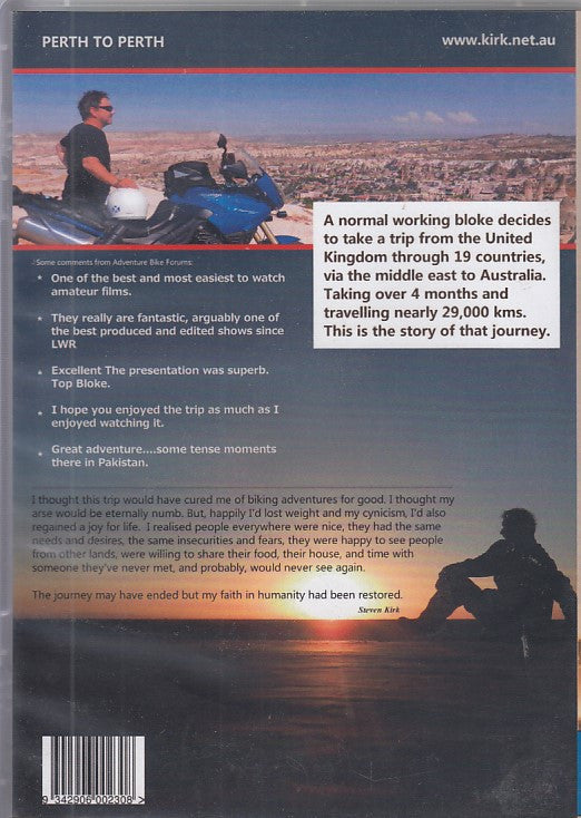 Perth to Perth Scotland to Australia Steven Kirk DVD