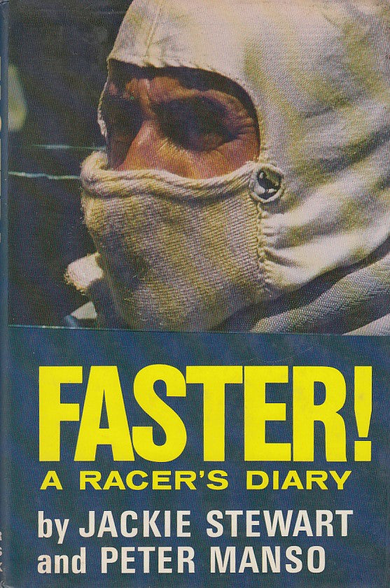 Racing diary book cover with bold yellow title and author names in white
