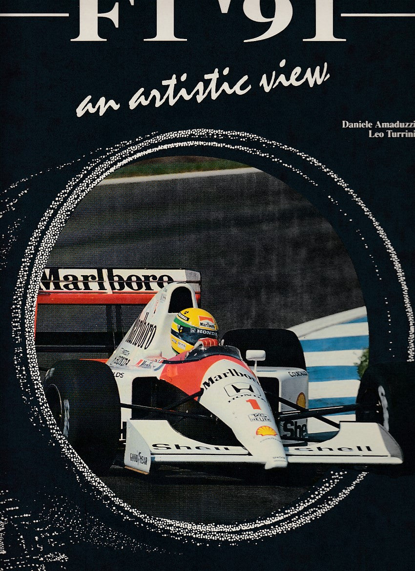 F1 91 book cover featuring a racing car and arched typography