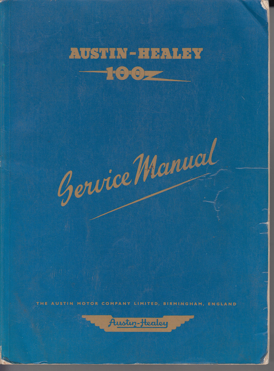 Service manual cover for Austin-Healey 100Z, blue with Service Manual title