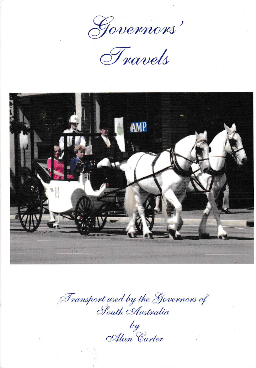 Governors' Travels book cover with horse-drawn carriage and riders.