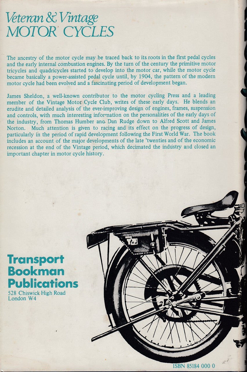 Veteran and Vintage Motor Cycles (James Sheldon, Hardcover, 1971) (9780851840000)