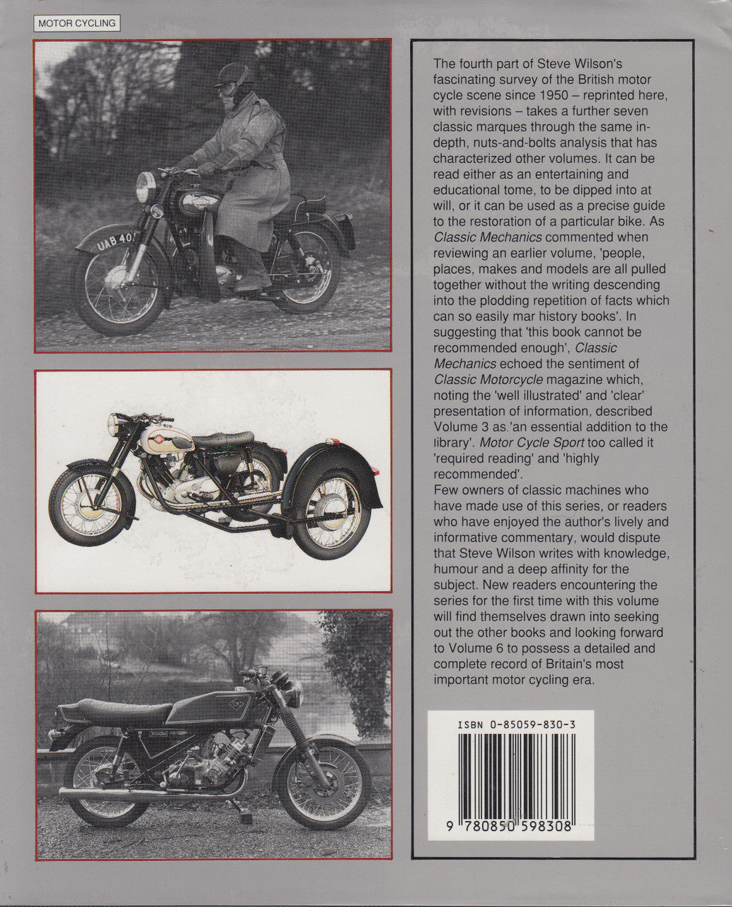 British Motor Cycles Since 1950 Volume 4 (Steve Wilson) (9780850598308) (view)
