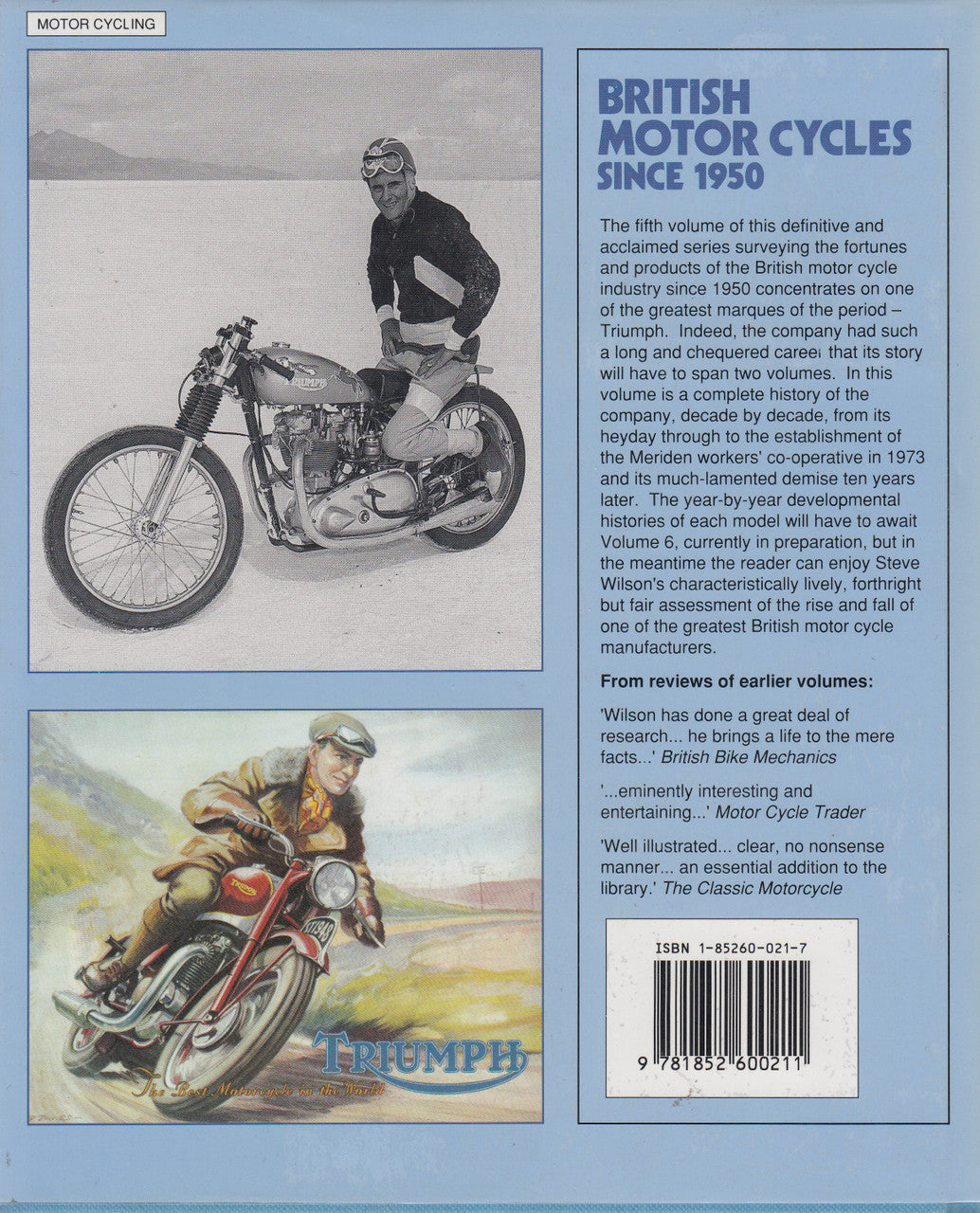 British Motor Cycles Since 1950 Volume 5 (Steve Wilson) (9781852600211)