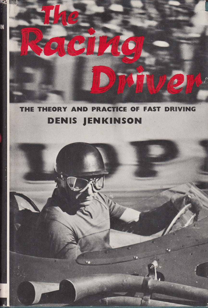 Racing Driver 1959 book cover with red title and helmeted driver in race car
