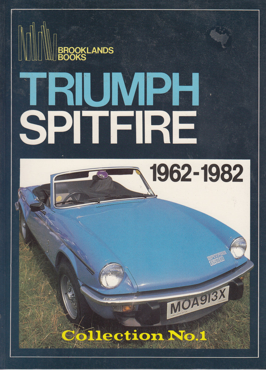 Triumph Spitfire road tests book, 1962-1982 Collection No.1, blue car cover