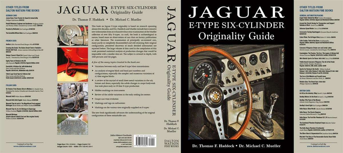 Jaguar E-Type: Six-Cylinder Originality Guide (978185443284)